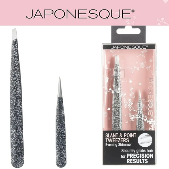 Japonesque Slant & Point Tweezer Set- Evening Shimmer - Picture 1 of 13